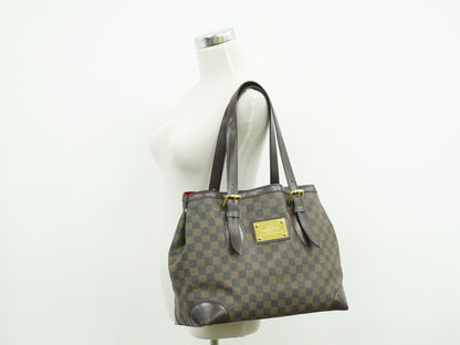 Louis Vuitton Hampstead Handbag Damier, BROWN, CANVAS, Tote bag