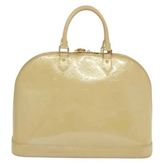 Louis Vuitton Alma Handbag Monogram Vernis, BEIGE, PATENT_LEATHER, Handbag