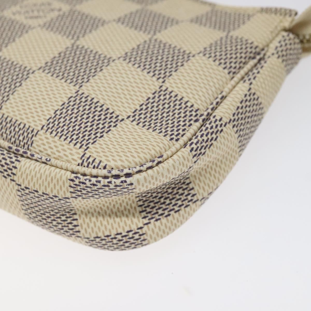 Louis Vuitton Pochette Accessoires Damier, WHITE, CANVAS, Clutche & pouche