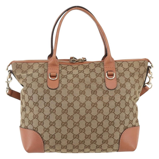 Gucci Vintage tote Canvas, BROWN, CANVAS, Tote bag