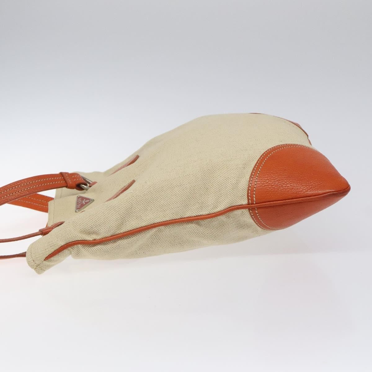 Prada Vintage Handbag Canvas and Leather, BEIGE, CANVAS, Handbag