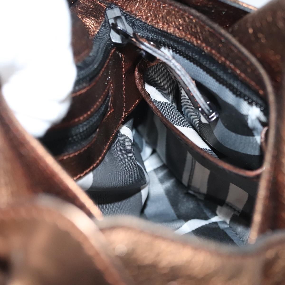 Burberry Vintage Shoulder Bag Leather, GOLD, LEATHER, Handbag