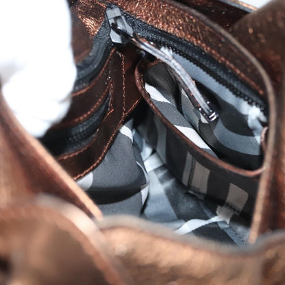 Burberry Vintage Shoulder Bag Leather, GOLD, LEATHER, Handbag