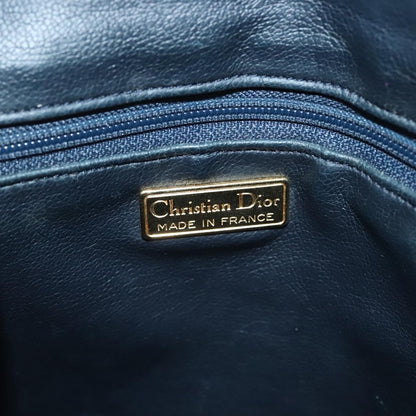 Christian Dior Vintage Handbag Leather, NAVY, LEATHER, Handbag
