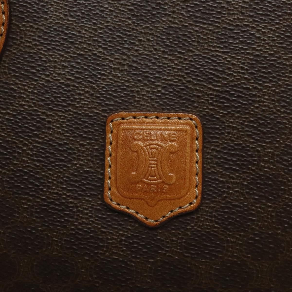 Celine Vintage Macadam Handbag Canvas, BROWN, CANVAS, Handbag