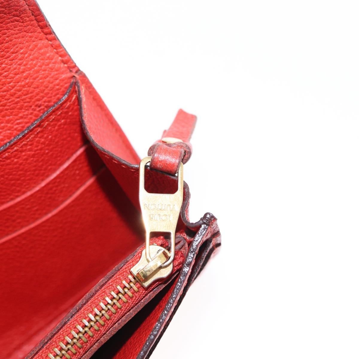 Louis Vuitton Sarah Wallet NM Monogram Empreinte Leather, ORANGE, LEATHER, Wallets