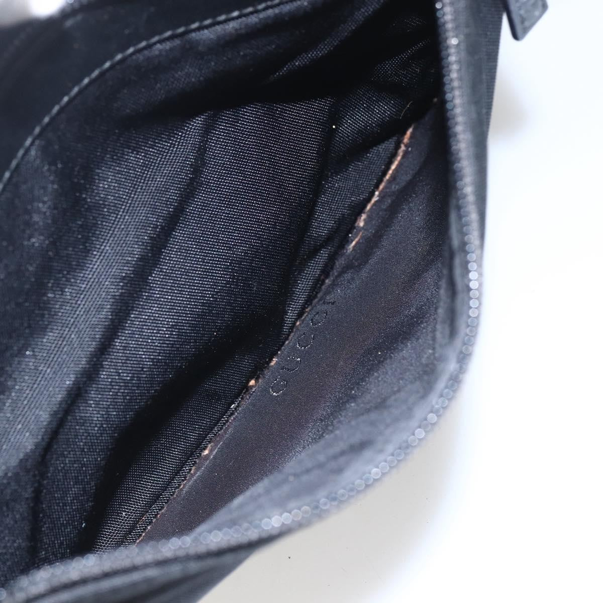 Gucci Vintage Bamboo Shoulder Bag Nylon, BLACK, NYLON, Shoulder bag