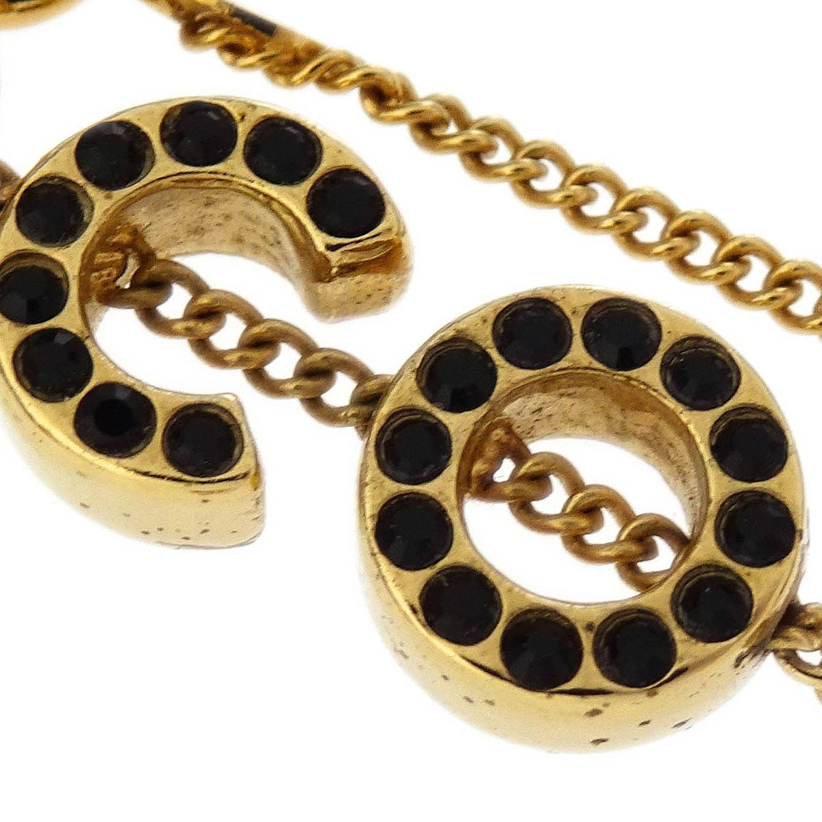 Chanel CC Charm Bracelet Metal with Crystal, GOLD, GOLD_PLATED, Bracelet