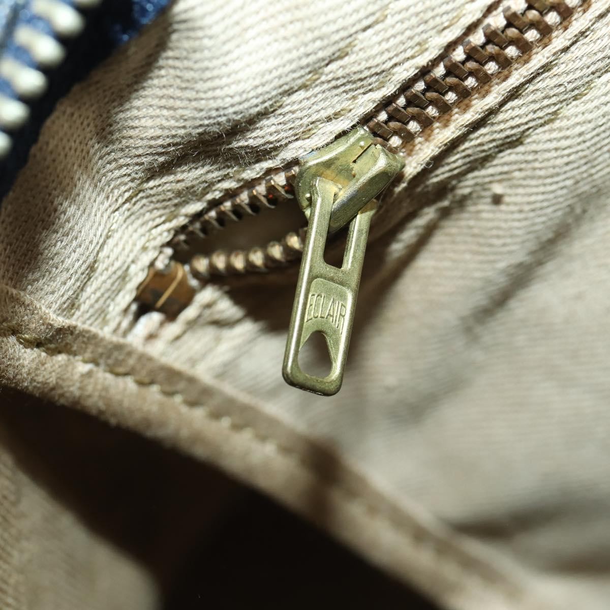 Christian Dior Vintage Trotter Boston Bag Canvas, NAVY, CANVAS, Travel bag