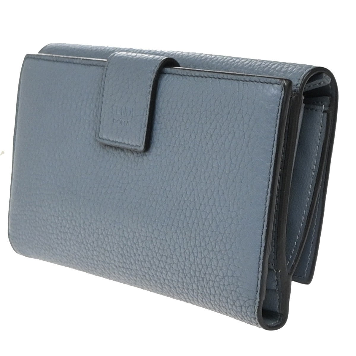 Fendi Peekaboo Wallet Leather, Blue, Leather, Wallet