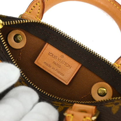 Louis Vuitton Speedy Mini HL Handbag Monogram Canvas, BROWN, CANVAS, Handbag