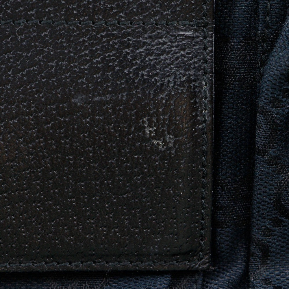 Gucci Vintage Double Belt Bag GG Canvas with Leather, BLACK, CANVAS, Shoulder bag