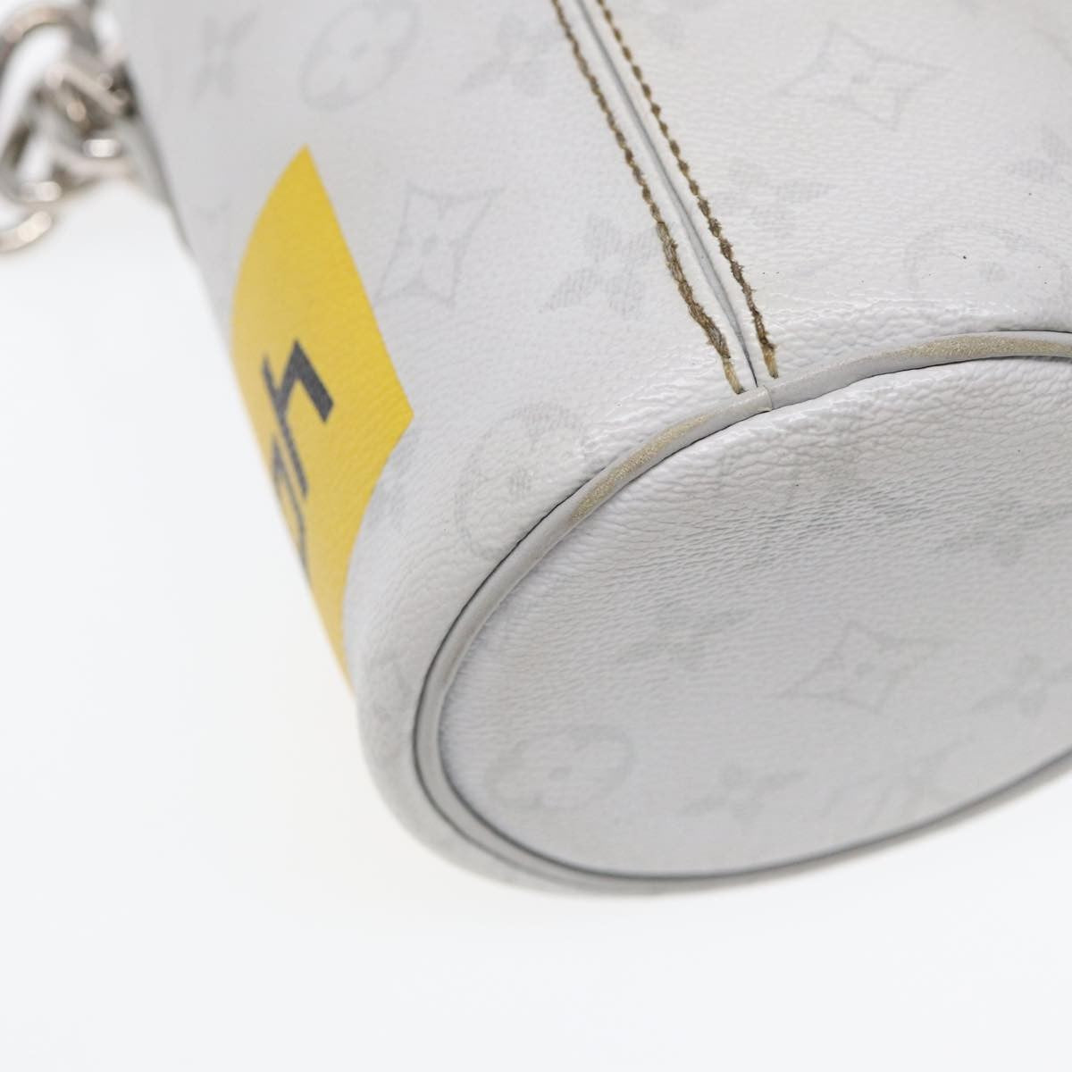 Louis Vuitton Chalk Nano Bag Limited Edition Logo Story Monogram Canvas, GRAY, CANVAS, Handbag