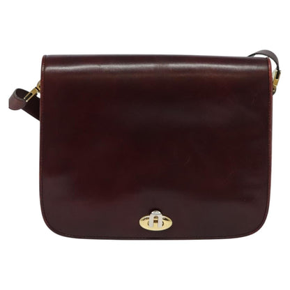 Bally Vintage Shoulder Bag Leather, Burgundy, Leather, Shoulder Bag