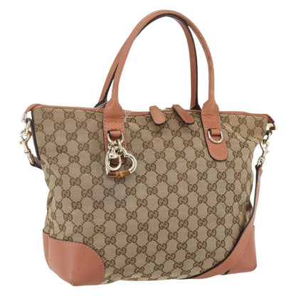 Gucci Vintage tote Canvas, BROWN, CANVAS, Tote bag
