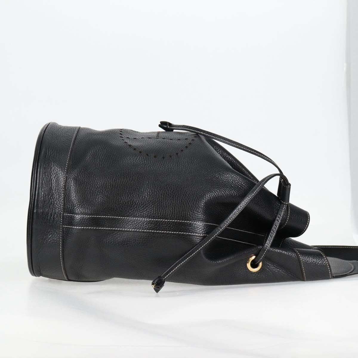 Hermes HERMES Shoulder Bag Leather, BLACK, LEATHER, Shoulder bag