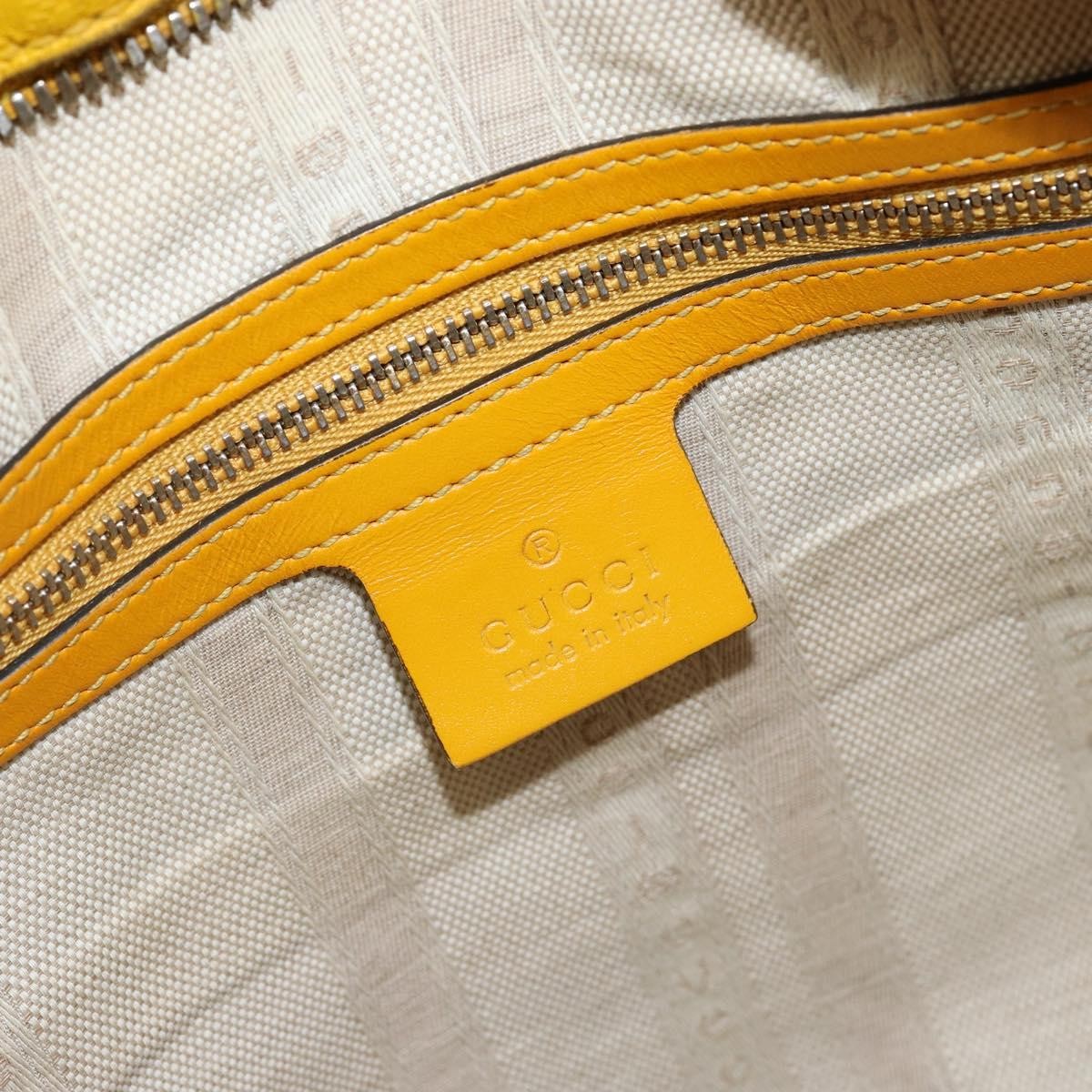 Gucci Bright Top Handle Bag Diamante Leather, YELLOW, LEATHER, Handbag