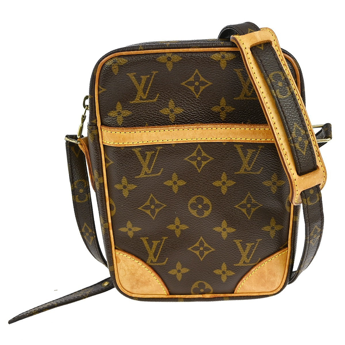 Louis Vuitton Danube Handbag Monogram Canvas, BROWN, CANVAS, Shoulder bag