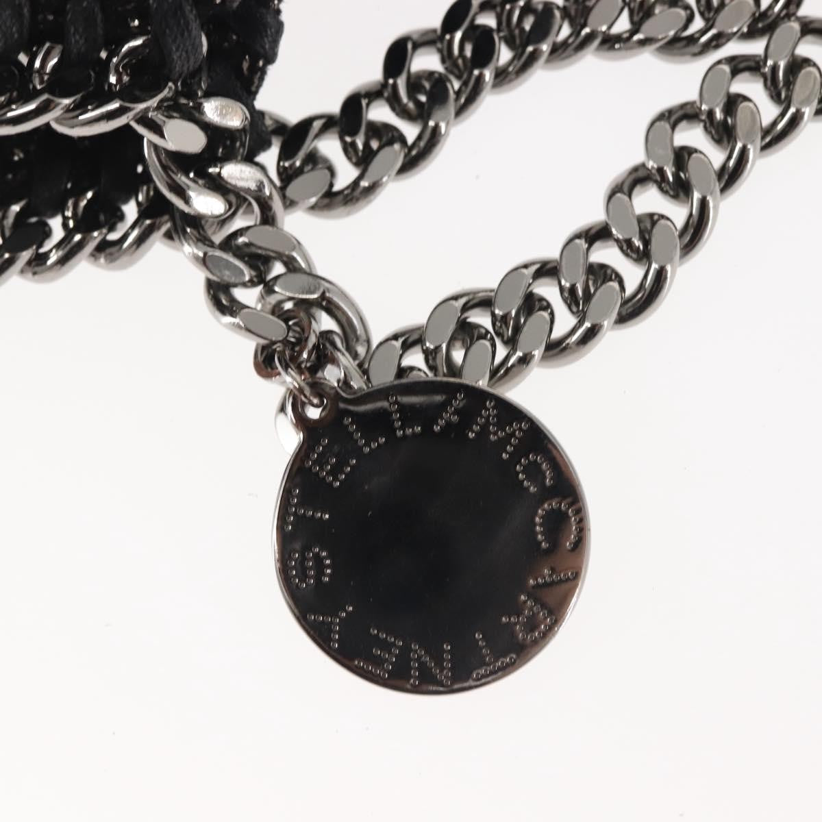 Stella McCartney Falabella Fold Over Bag Faux Suede, BLACK, SYNTHETIC, Crossbody bag