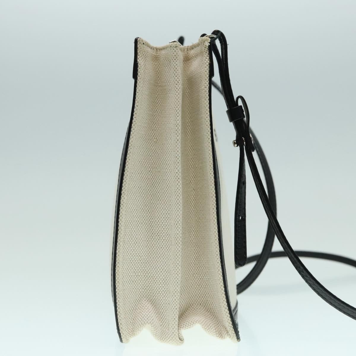 Balenciaga Navy Pochette Canvas and Leather, WHITE, CANVAS, Shoulder bag