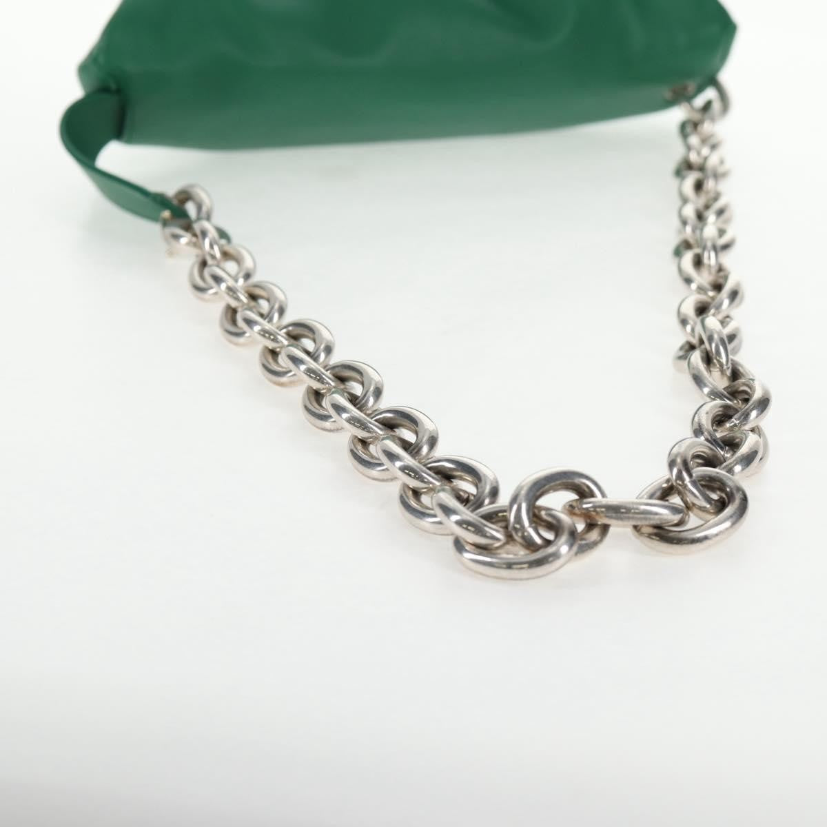 Bottega Veneta The Chain Pouch Leather, GREEN, LEATHER, Clutche & pouche
