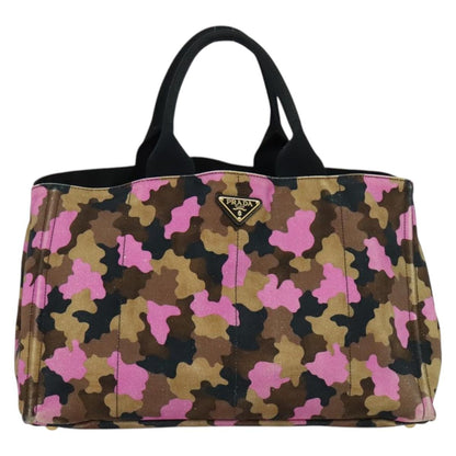 Prada Canapa Open Tote Canvas, MULTICOLOUR, CANVAS, Tote bag