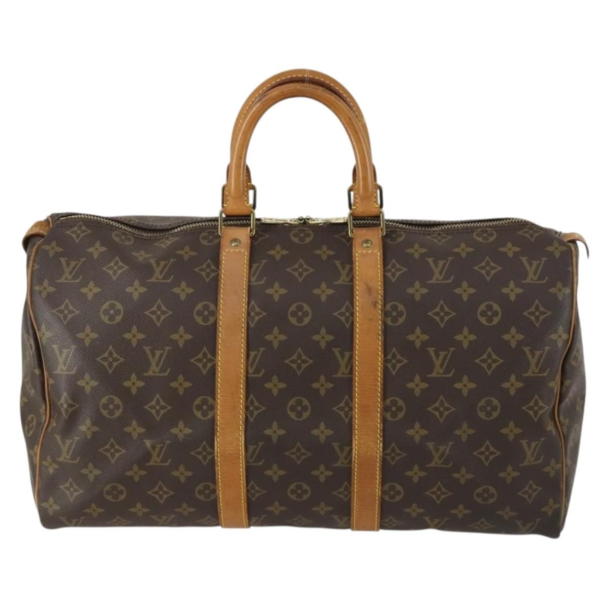 Louis Vuitton Keepall Bag Monogram Canvas, Brown, Canvas, Travel Bag