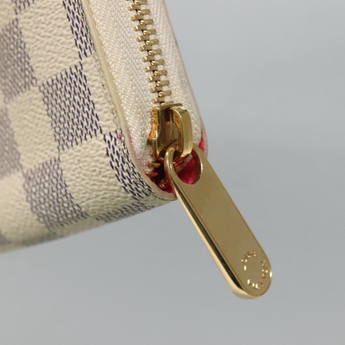 Louis Vuitton Porte-Monnaie Zippy Wallet Damier Azur Vivienne, White, Canvas, Wallet