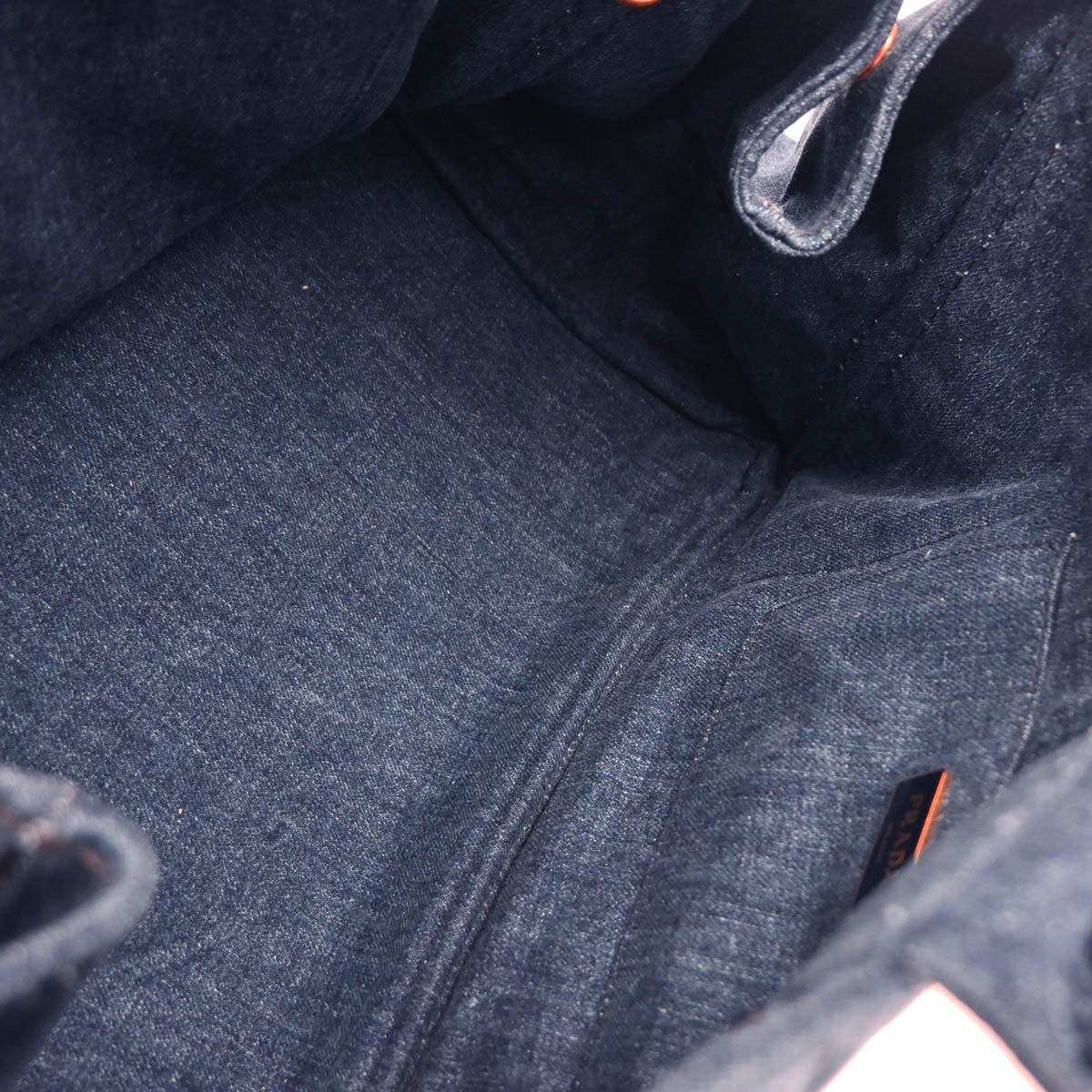 Prada Canapa Convertible Tote Denim, BLUE, DENIM_JEANS, Tote bag