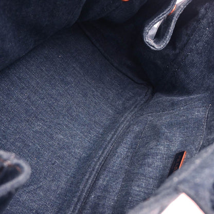 Prada Canapa Convertible Tote Denim, BLUE, DENIM_JEANS, Tote bag