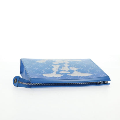 Louis Vuitton Pochette Voyage Limited Edition Monogram Clouds, BLUE, PVC, Clutche & pouche