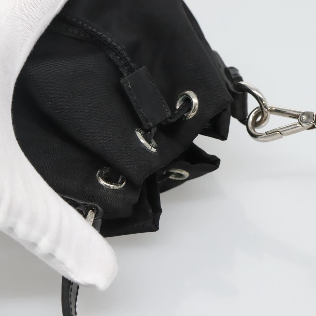 Prada Drawstring Pouch Tessuto, BLACK, NYLON, Clutche & pouche