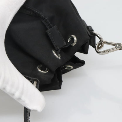 Prada Drawstring Pouch Tessuto, BLACK, NYLON, Clutche & pouche