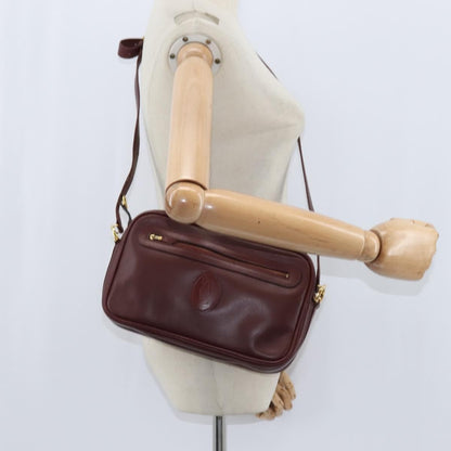 cartier Must de Cartier Shoulder Bag Leather, BURGUNDY, LEATHER, Shoulder bag
