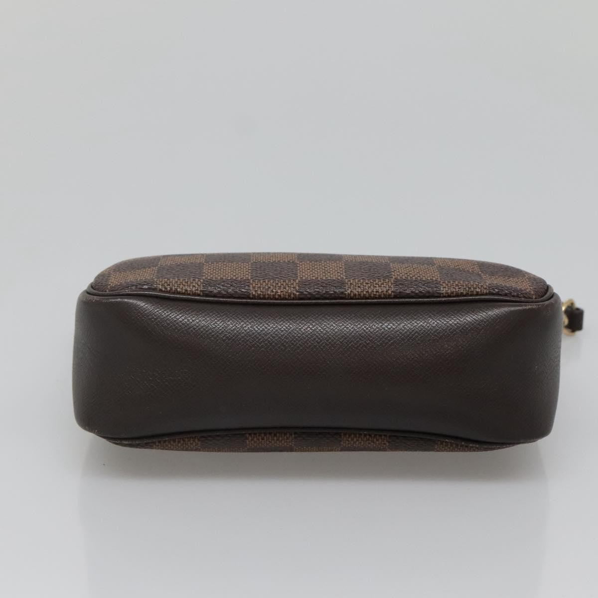 Louis Vuitton Trousse Make Up Bag Damier, BROWN, CANVAS, Clutche & pouche