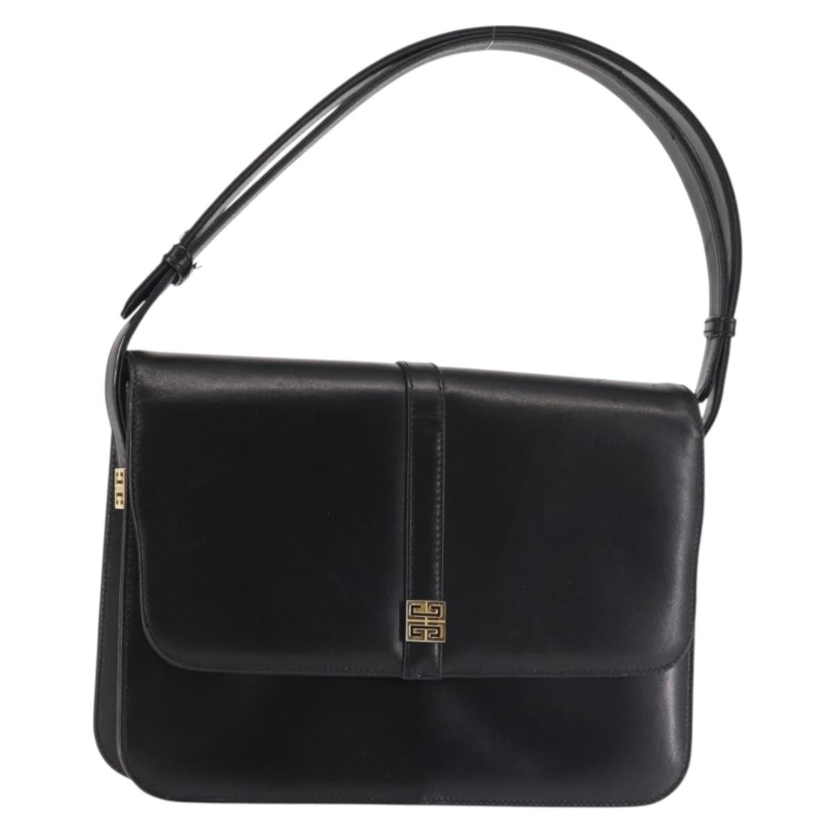 Givenchy Vintage 4G shoulder bag Leather, BLACK, LEATHER, Shoulder bag