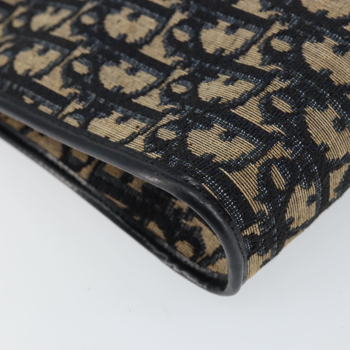 Christian Dior Vintage Trotter Shoulder Bag Canvas, NAVY, CANVAS, Shoulder bag