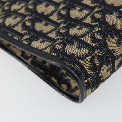 Christian Dior Vintage Trotter Shoulder Bag Canvas, NAVY, CANVAS, Shoulder bag
