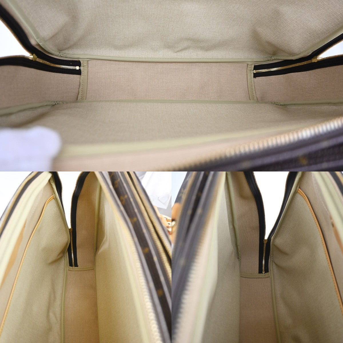 Louis Vuitton Alize Bag Monogram Canvas, BROWN, CANVAS, Travel bag