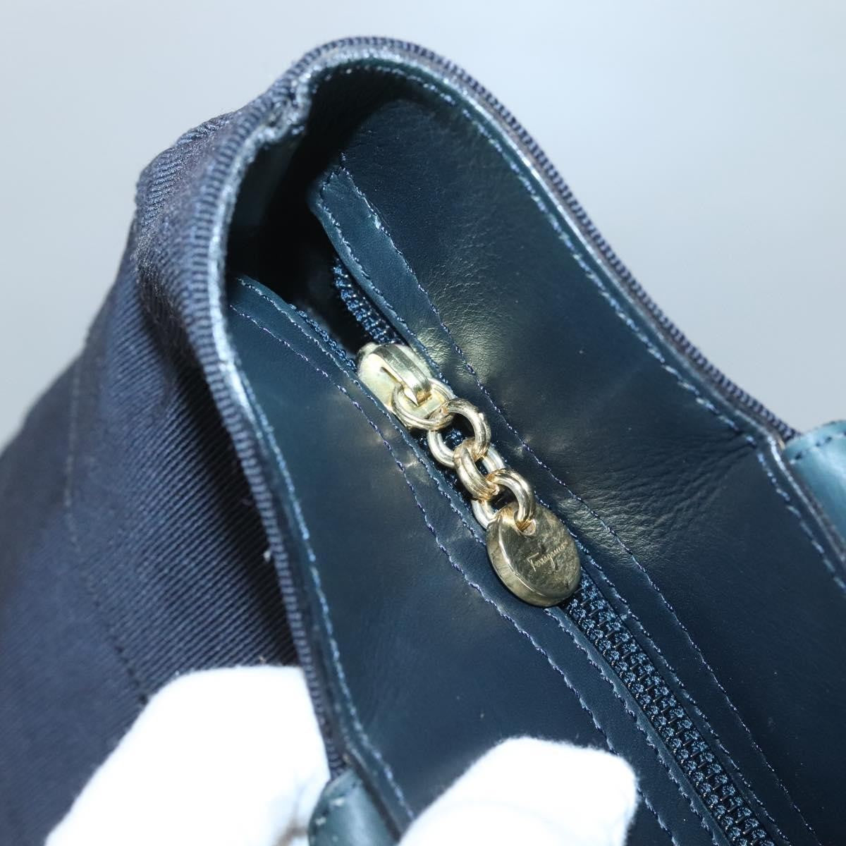 Salvatore Ferragamo Vala tote Canvas, NAVY, CANVAS, Tote bag