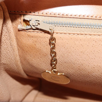 Celine Vintage Macadam Handbag Canvas and Leather, BROWN, CANVAS, Handbag