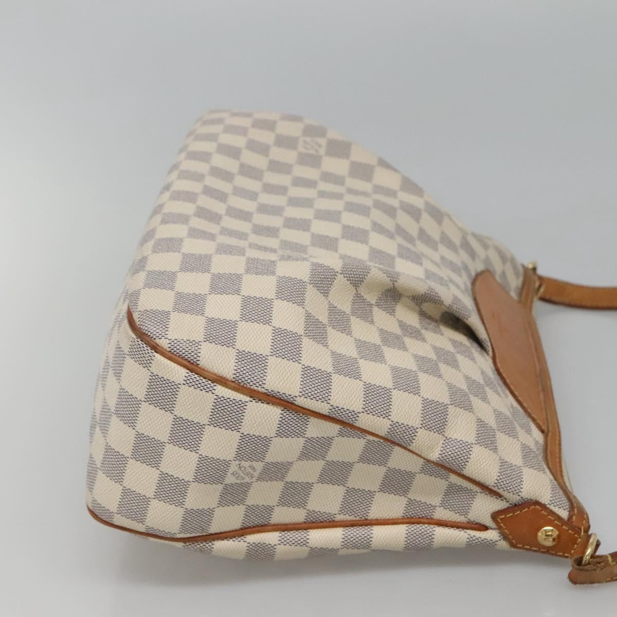 Louis Vuitton Siracusa Handbag Damier, WHITE, CANVAS, Shoulder bag
