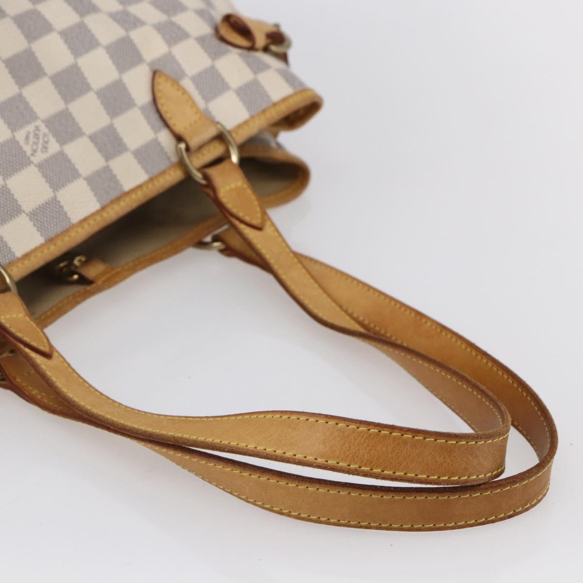 Louis Vuitton Batignolles Handbag Damier, WHITE, CANVAS, Tote bag