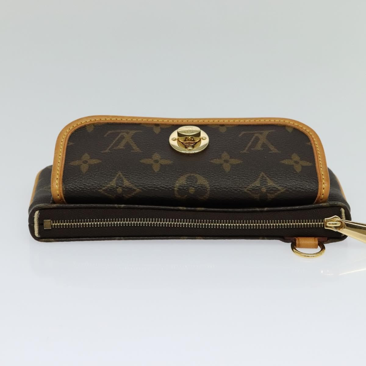 Louis Vuitton Tikal Wristlet Pochette Monogram Canvas, BROWN, CANVAS, Clutche & pouche