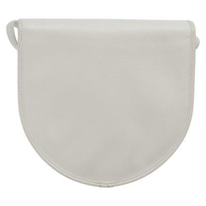 Christian Dior Flap Shoulder Bag Leather, WHITE, LEATHER, Shoulder bag