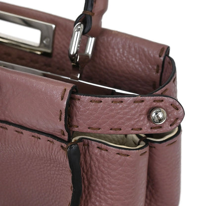 Fendi Selleria Peekaboo Bag Leather, PURPLE, LEATHER, Handbag