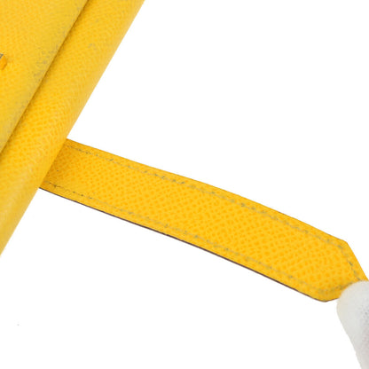 Hermes Bearn Trifold Wallet Epsom, YELLOW, LEATHER, Wallets