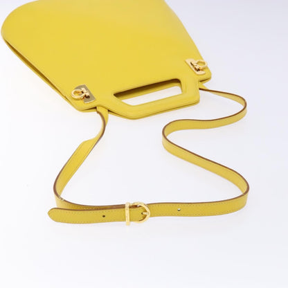Salvatore Ferragamo Wanda Top Handle Shoulder Bag Leather, YELLOW, LEATHER, Handbag