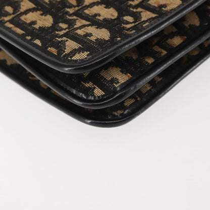 Christian Dior Vintage Trotter Shoulder Bag Canvas, NAVY, CANVAS, Shoulder bag