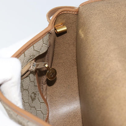 Christian Dior Vintage Honeycomb Shoulder Bag Canvas and Leather, BEIGE, CANVAS, Shoulder bag